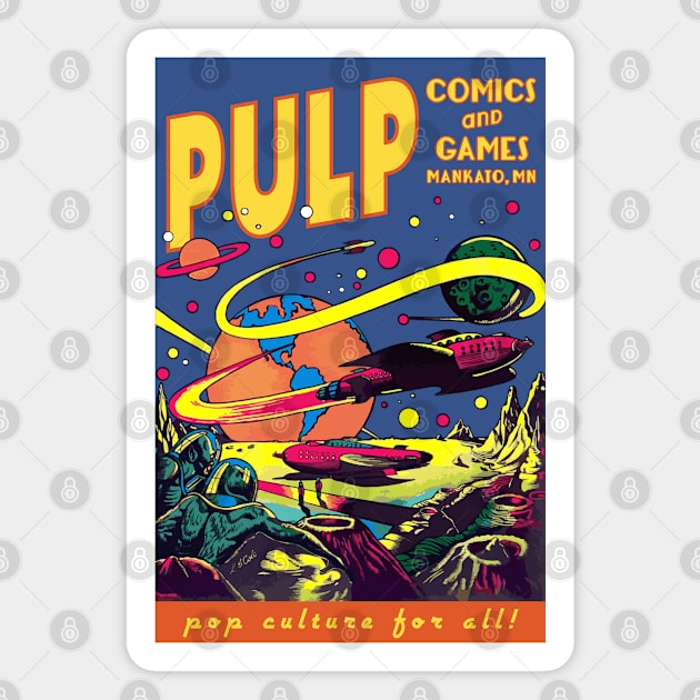 Pulp Rocketships Magnet by PULP Comics and Games